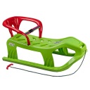 ПЛАСТИКОВЫЕ САНКИ ДВУХМЕСТНЫЕ СО СПИНКОЙ, РАЗДВИЖНОЙ ЗАГРУЗКОЙ