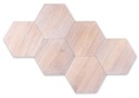 DREWNIANE PANELE ŚCIENNE MOZAIKA HEKSAGONY MAXI 6