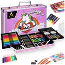 ХУДОЖЕСТВЕННЫЙ НАБОР ДЛЯ РАСКРАСКИ ЧЕМОДАН РОЗОВЫЙ 145 шт.