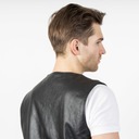 VEST MOTORCYCLE LEATHER OZONE RINO BLACK 5XL 