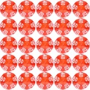 ZESTAW 25 KOSTEK K10 RPG CZERWONA TRANSPARENTNA KOŚĆ 00-90