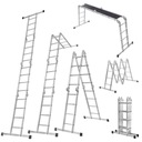 DRABINA ALUMINIOWA PRZEGUBOWA 4x4 ROZKŁADANA PRZYSTAWNA PODEST 150kg