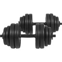 Hantle powlekane/gumowane Gorilla Sports 2x 15 kg
