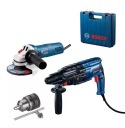 Набор ударной дрели и шлифовальной машины Bosch Professional.