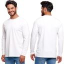 МУЖСКАЯ ФУТБОЛКА С ДЛИННЫМ РУКАВОМ, БЕЛЫЙ ХЛОПОК MORAJ L