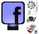 Настольная лампа Facebook 16 цветов LED PLEXIDO