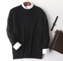 Kašmírový sveter, pánsky sveter s okrúhlym výstrihom, XXL