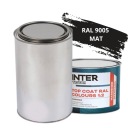 КРАСКА АКРИЛОВЫЙ ЛАК RAL 9005 ЧЕРНЫЙ МАТОВЫЙ TROTON 1л + ОТВЕРДИТЕЛЬ 0,5л 2:1