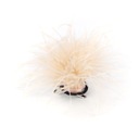 Broszka Pióra strusie brzoskwiniowo-beżowe Zapinka do kapelusza ubrania