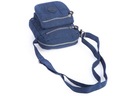 Malá ľahká pánska kabelka cez rameno cestovná poštárka tmavo modrá Veľkosť malá (menšia ako A4)