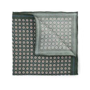 Зеленый шелковый нагрудный платок с узором Lancerto M.891