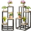 KWIETNIK METALOWY 4-POZIOMOWY PIĘTROWY STOJAK DONICZKI ROŚLINY KWIATY LOFT