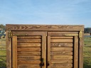 Деревянный садовый шкаф с местом для хранения инструментов