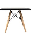 Kuchynský stolík moderný drevený štvorcový 80x80 cm Farba nábytku biela