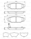 DISCOS ZAPATAS PARTE TRASERA BOSCH SUBARU LEGACY V 