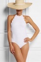 strój kąpielowy MONOKINI jednoczęściowy biały XL Wzór dominujący bez wzoru