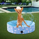Skladací bazén pre veľké psy, prenosné PVC na kúpanie domácich zvierat 80 cm x 20 cm modrá Kapacita 0 l