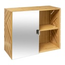 Úložná skrinka so zrkadlovými dverami Bambus Hĺbka nábytku 20 cm