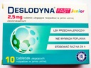 Deslodyna Fast Junior 10 таблеток d.w.07,2026 SN 010823