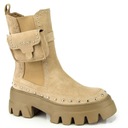 CARINII B7912 WORKERY TRAPERY SKÓRA ZAMSZ BEŻ 39