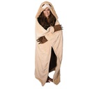 Dámska teplá deka Veľká zimná mikina s kapucňou Dominujúci vzor zvierací