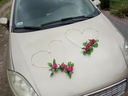 DS4 /W Ślubna dekoracja na samochód SERCA z różami