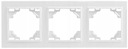 КВАДРА РАМКА ТРОЙНОЙ БЕЛЫЙ ГОРИЗОНТАЛЬНЫЙ ПЕРЕКЛЮЧАТЕЛЬ 3
