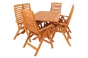 Sada záhradného nábytku komplet so stoličkami 6 os nábytok z eukalyptového dreva