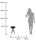СТУЛ черный Мягкое сиденье СКЛАДНОЙ ТАБУРЕТ с обивкой 49см Лофт