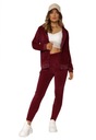 Женский спортивный костюм, велюр на молнии, бордовый комплект, 91 XXL