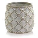 Кремовый цветочный горшок с рисунком 19 Polnix Vintage 01.007