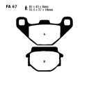 КОЛОДКИ HAM. MOTO. KYMCO VISA R 50 (11-12) EBC BRAKES SFA067HH  (18157346321) фото min 6