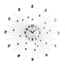Nástenné dizajnové hodiny JVD HJ20 Krystal 70cm Linka zegar do salonu efektowny z kryształkami