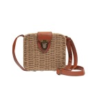МАЛЕНЬКАЯ ЖЕНСКАЯ СУМКА, КОРЗИНА, КОРОБКА, ПЛЕТЕННАЯ, ПЛЕТЕНАЯ, СОЛОМА