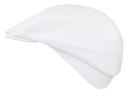 50-52 Весенне-летняя плоская кепка для мальчиков из хлопка в рубчик для крещения, белая