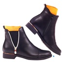 ЧЕРНЫЕ ЖЕНСКИЕ БОТИНКИ НА ПЛОСКОЙ ПЛОСКОЙ ПЛОСКОСТИ, КОЖА