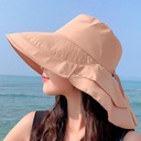 Kapelusz typu bucket damski letni kapelusz przeciwsłoneczny z ochroną