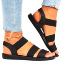 ЧЕРНЫЕ ЖЕНСКИЕ САНДАЛИИ, С ПЛОСКОЙ НИЗОЙ, СПОРТИВНЫЕ ЛЕТНИЕ