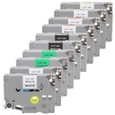 MIX OF COLOR 10 лент шириной 12 мм для Brother PT-H107B