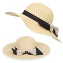 Женская летняя соломенная шляпа, большие поля, летний волнистый бант, ЦВЕТА