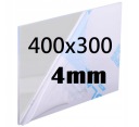 PLEKSI / PLEXI / PLEXA размером 40 см x 30 см x 4 мм