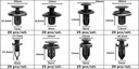 УНИВЕРСАЛЬНЫЕ ШПИЛЬКИ KLIPSY ЗАПОНКИ АВТОМОБИЛЬНЫЙ ОБШИВКИ 625 ШТУКИ + SCIAGACZE фото 7