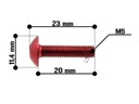 5 х АЛЮМИНИЕВЫХ ВИНТОВ ОБЛИЦОВАТЕЛЯ, КРАСНЫЕ винты M5
