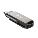Флэш-накопитель Lexar JumpDrive D400, 64 ГБ, USB 3.1, серый