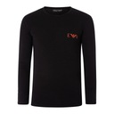 Pánske tričko s dlhým rukávom Emporio armani 111023 3F715 čierne Dominujúca farba čierna