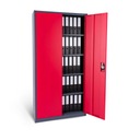 Металлический офисный шкаф для документов GDPR, антрацитовый и красный