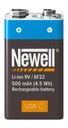 Аккумуляторная батарея Newell 9 В R9 USB-C 500 мАч