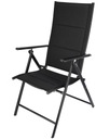 SKŁADANE KRZESŁO OGRODOWE REGULOWANE OPARCIE ALUMINIUM FOTEL