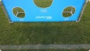 Большие металлические тренировочные футбольные ворота + сетка + коврик для точности 213x150