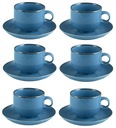 BOGUCICE RUSTIC BLUE 6 x ЧАШКИ 260 МЛ + Блюдца BLUE ELEGANT
